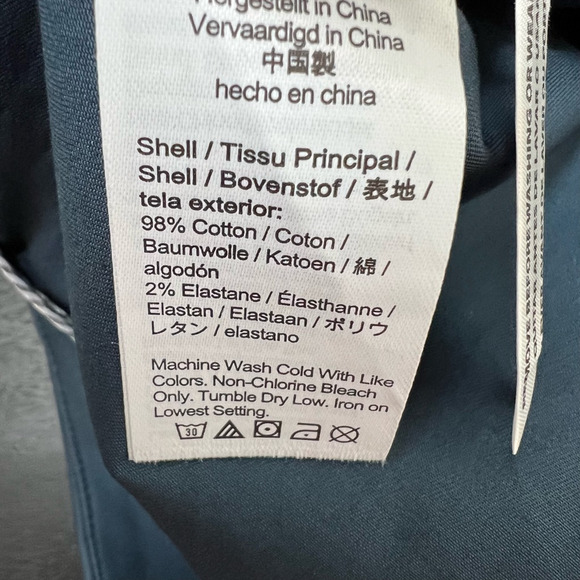 J.Crew Womens Chino Pants Blue High Rise Pockets Stretch Zipper Flat Front 4 - Picture 7 of 10